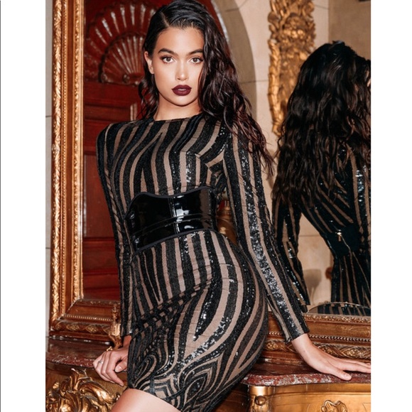 House of CB Dresses & Skirts - House of CB Jacopa sequin and mesh dress